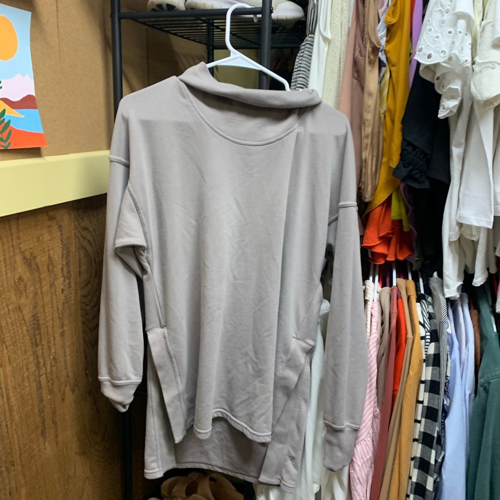 A turtleneck sweatshirt